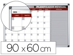Planning magnético Bi-Office mensual 90x60cm.